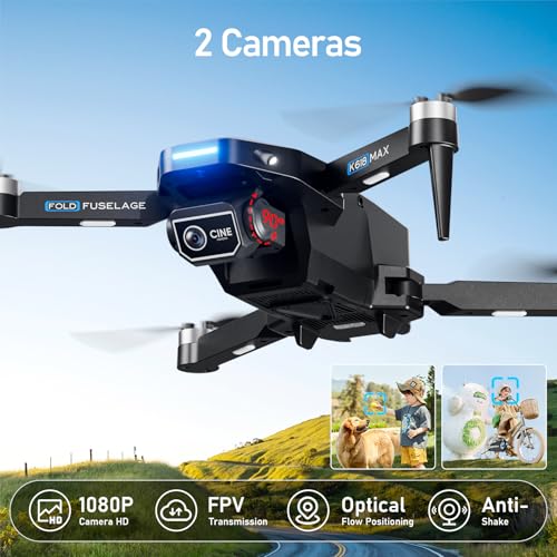 Drone with Camera 1080P FPV Quadcopter Brushless Motor Black N4204