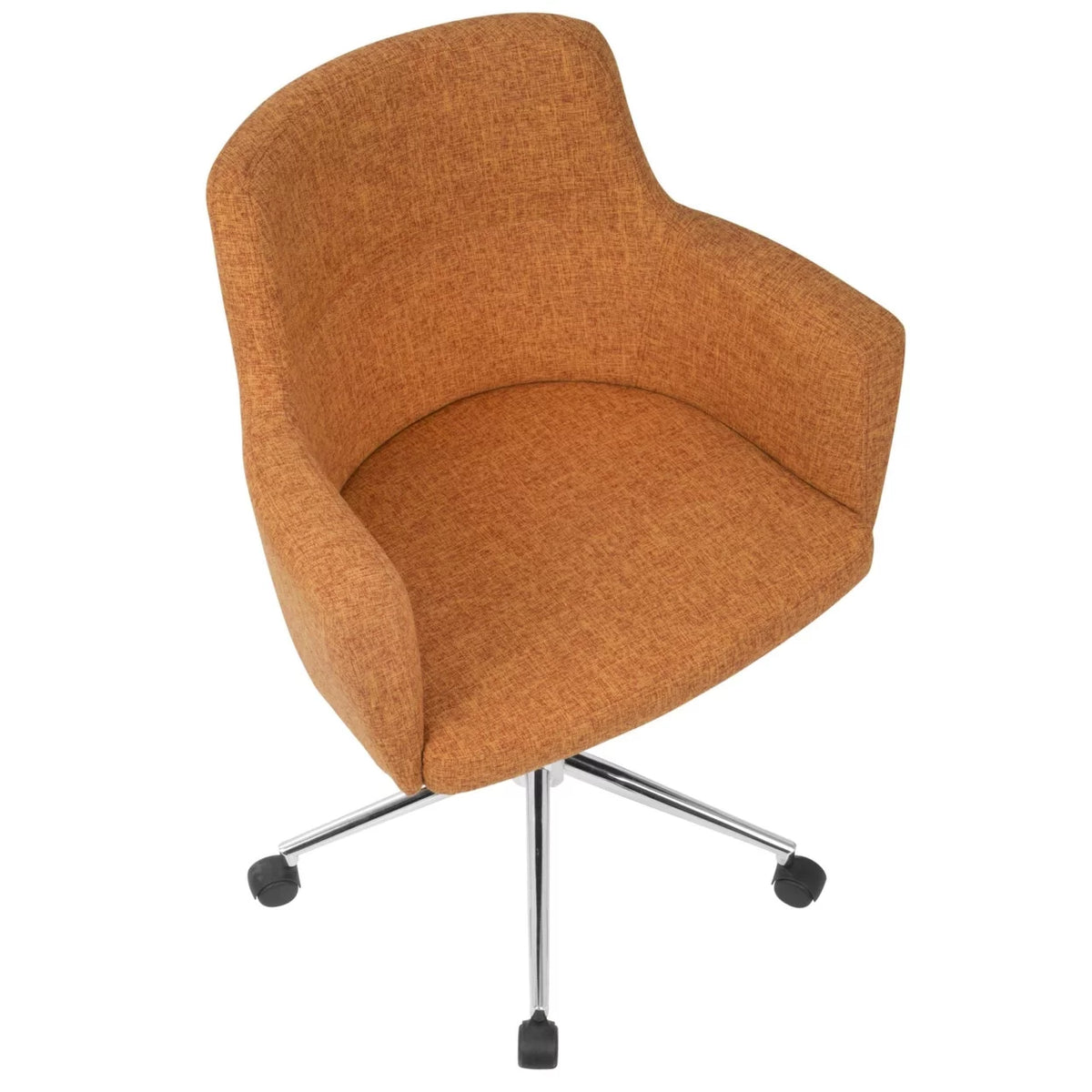 Adjustable Orange Metal Fabric Office Chair W9031