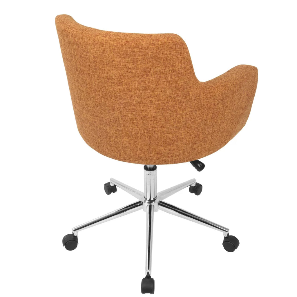Adjustable Orange Metal Fabric Office Chair W9031