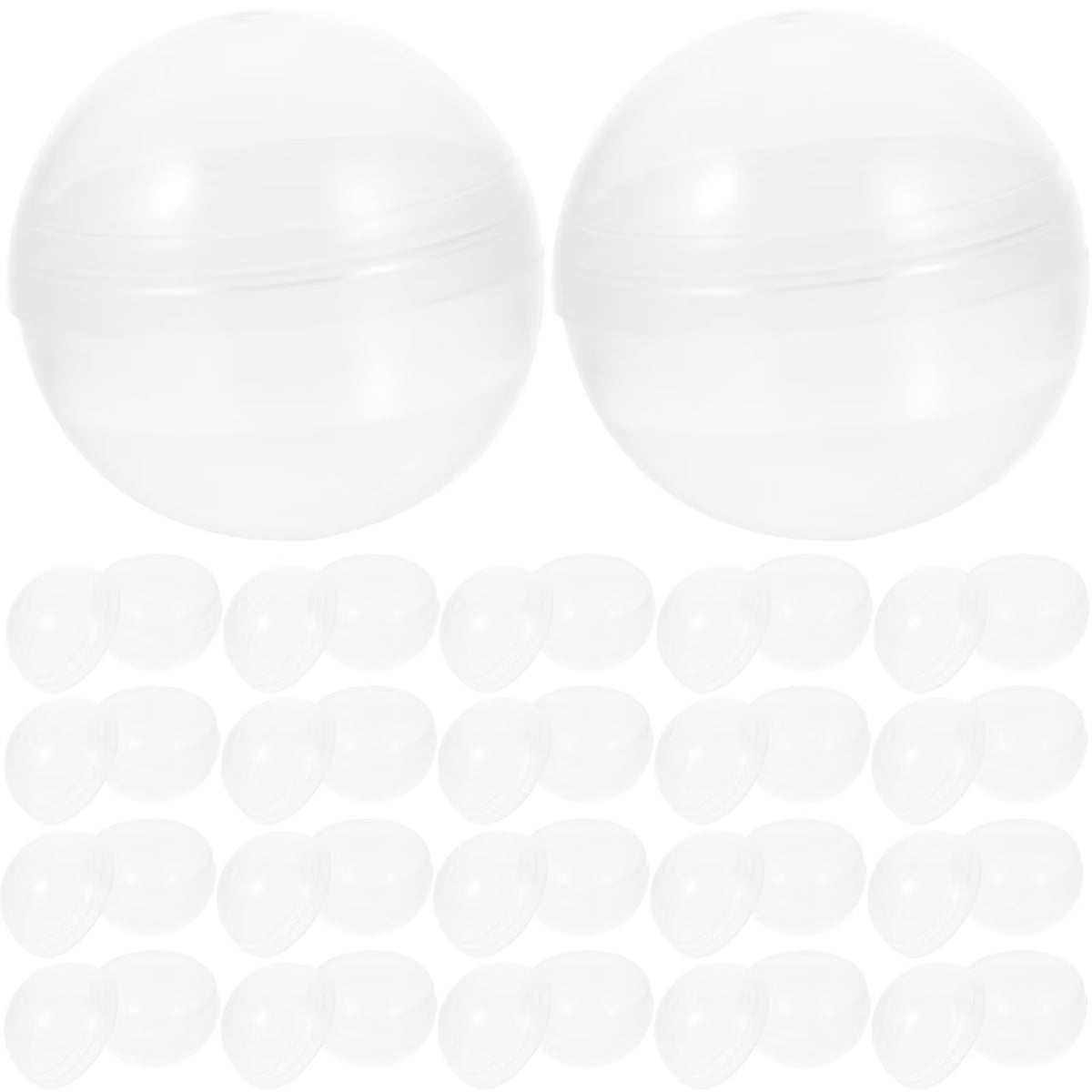 100pcs Clear Plastic Fillable Balls G31458