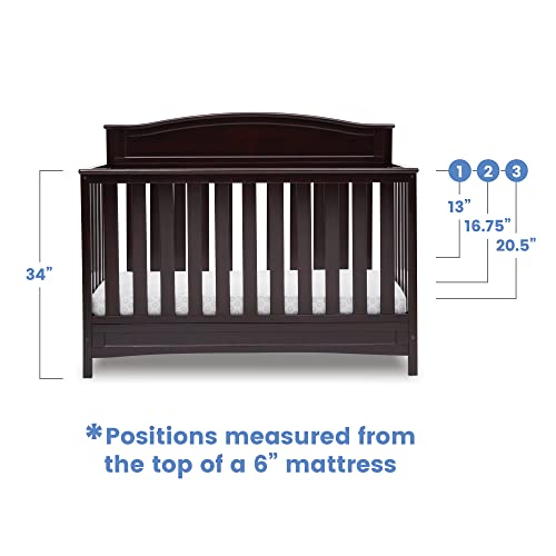 White 4-in-1 Convertible Baby Crib W861752