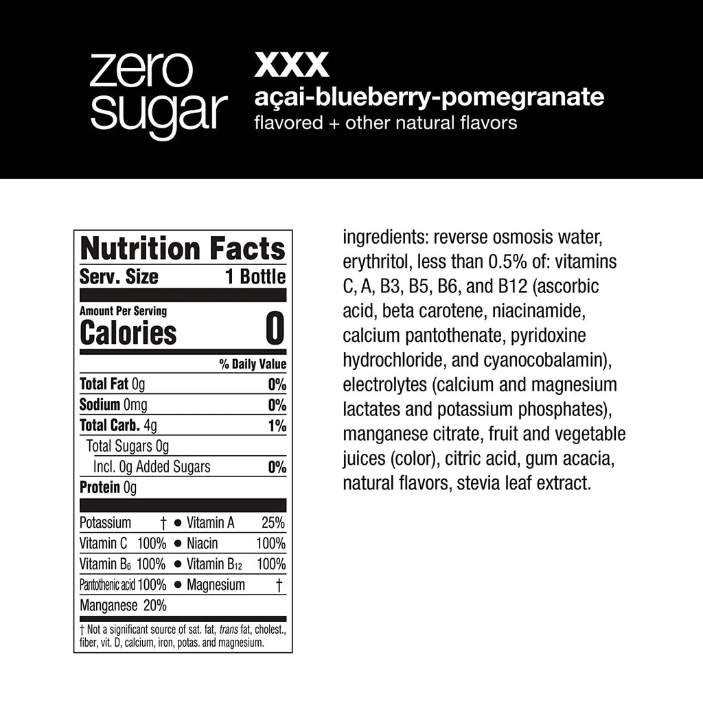 3 Flavor Variety Pack Nutrient Enhanced Flavored Water, 20 Fl Oz Bottles (Pack of 12) N9971
