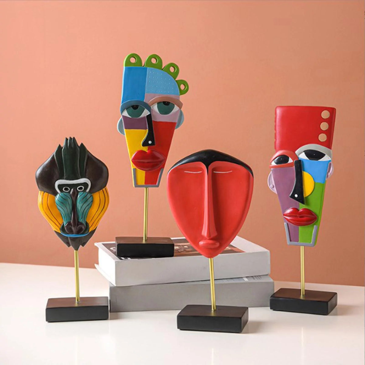 Modern Abstract Human Face Statue B258