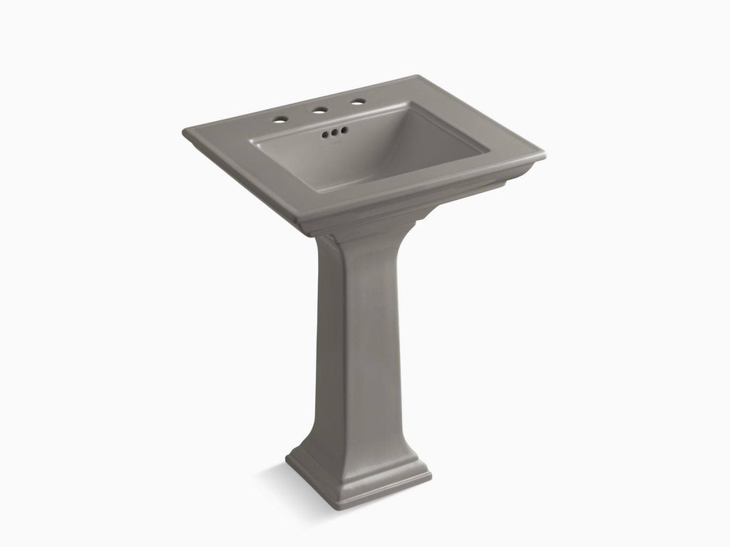 24 In. Pedestal Bathroom Sink with 8 In. Widespread Faucet Holes S5786