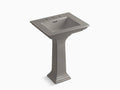 24 In. Pedestal Bathroom Sink with 8 In. Widespread Faucet Holes S5786