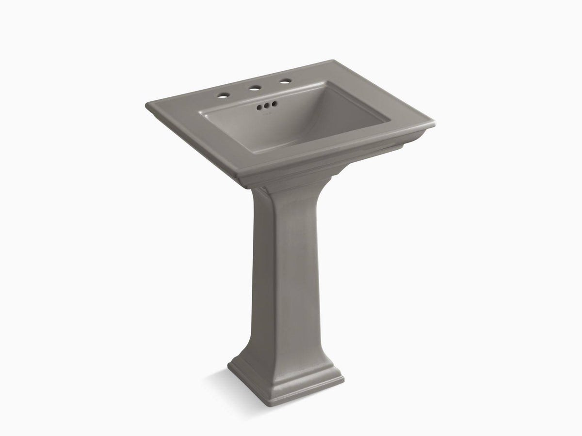 24 In. Pedestal Bathroom Sink with 8 In. Widespread Faucet Holes S5786