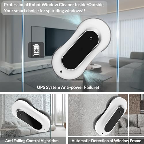 Window Cleaning Robot with Dual Water Spray, 3000Pa Suction Power Z74890