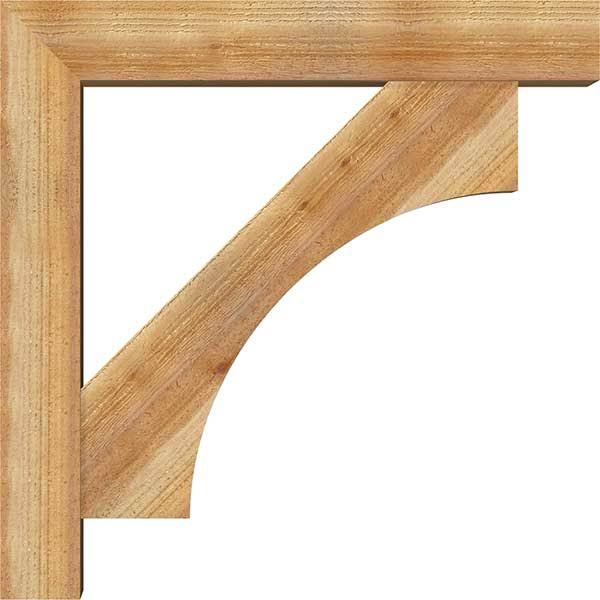 6x22W x 30x22D x 30x22H Rough Sawn Bracket with Offset Brace, Western Red Cedar P234362