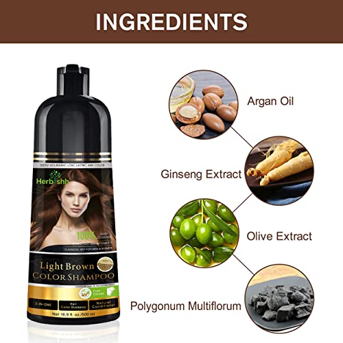 Dark Brown 500 Ml Hair Color Shampoo I1851