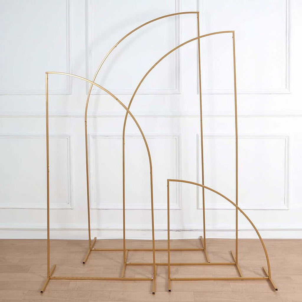Gold Metal Half Moon Arch Backdrop Stand Set Of 4 G702