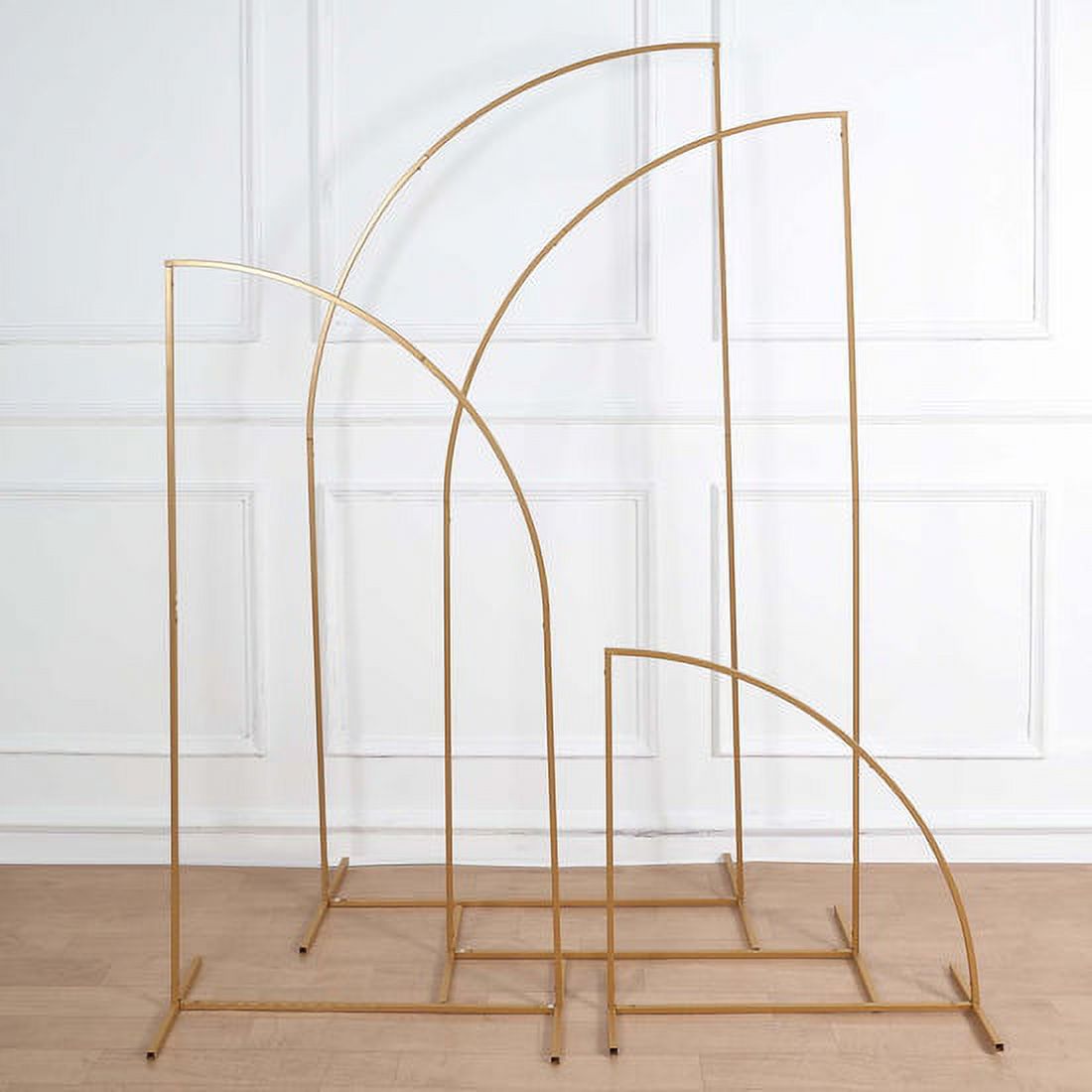 Gold Metal Half Moon Arch Backdrop Stand Set Of 4 G702