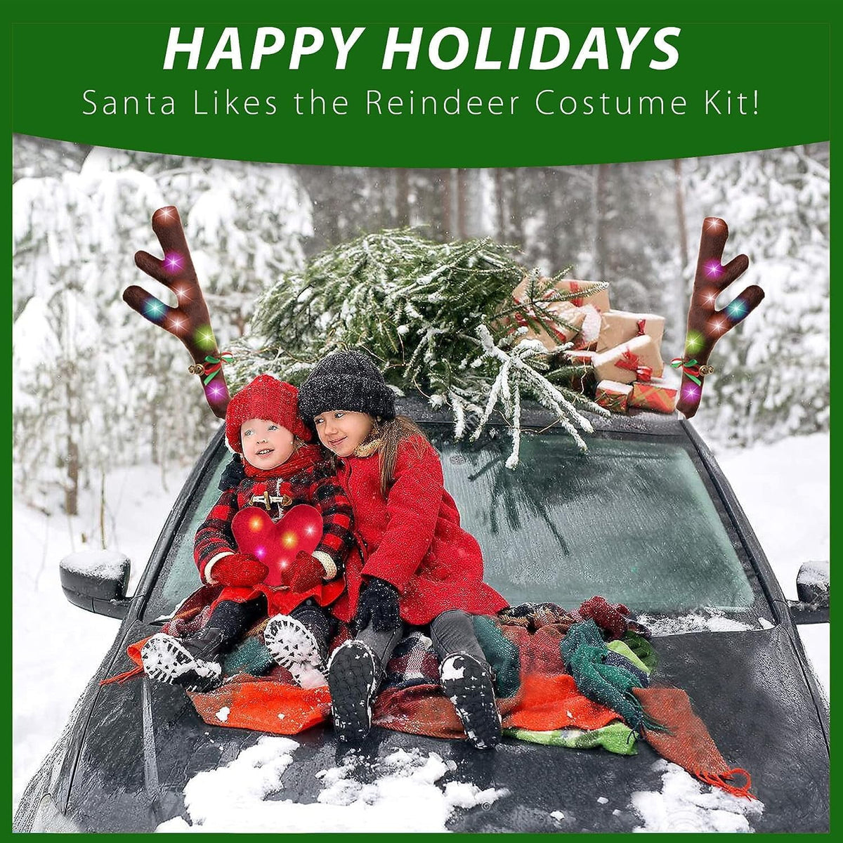 Car Reindeer Kit with LED Lights E8237