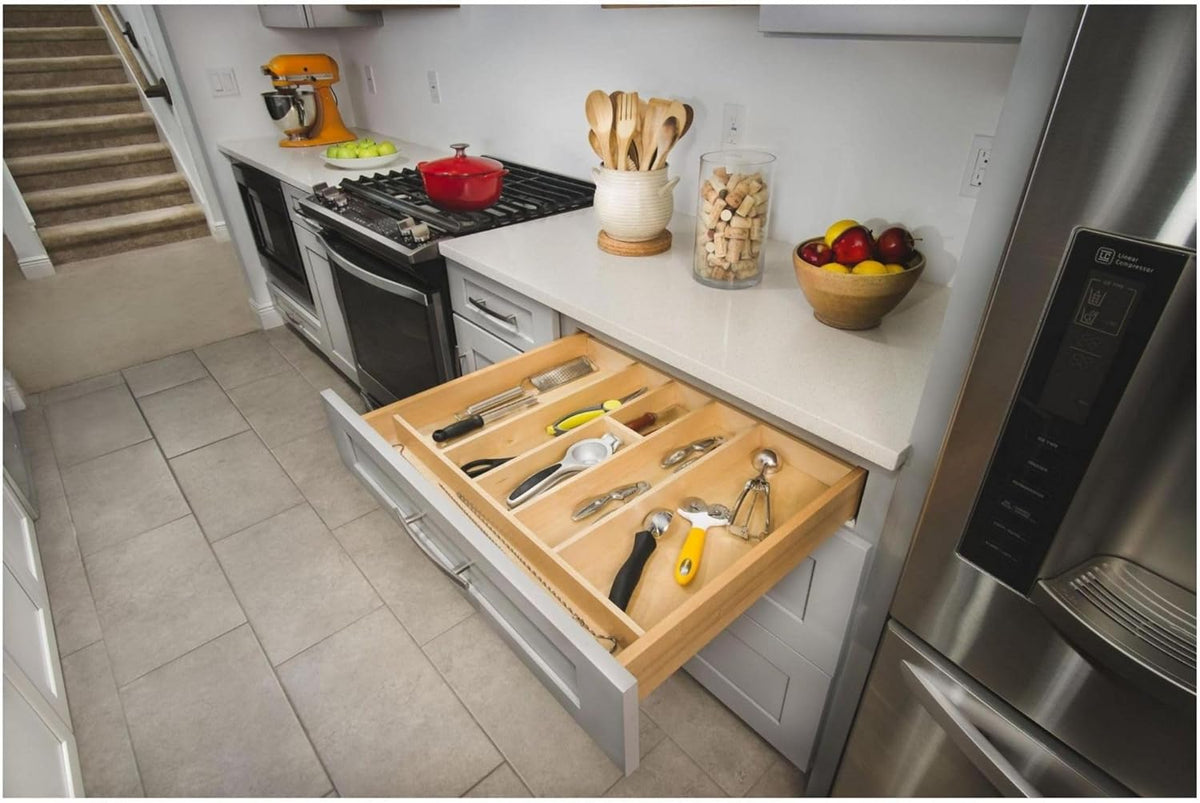 Natural Maple Wood Knife Block Drawer Insert Organizer F724