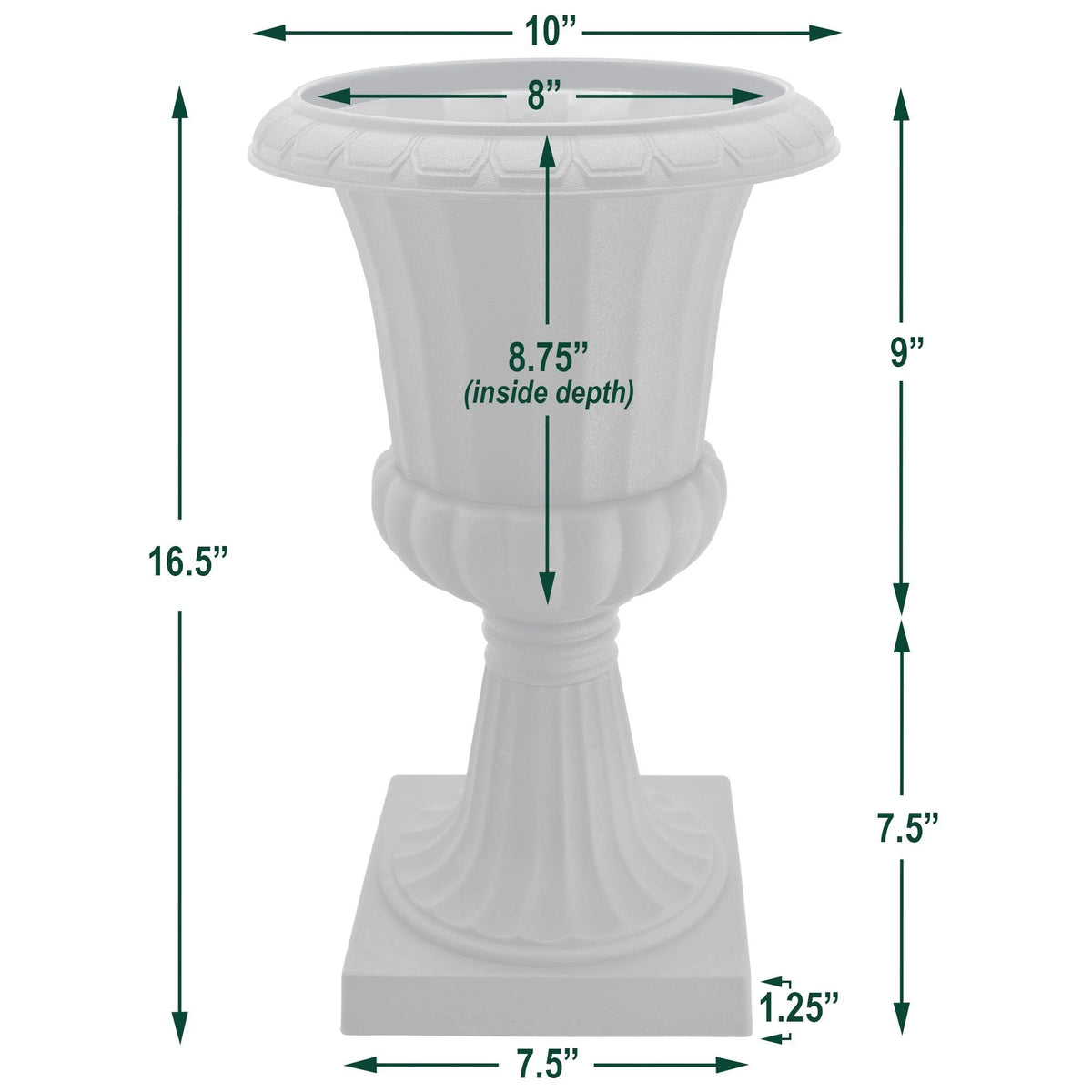 Black Plastic Urn Pack of 2 G9985