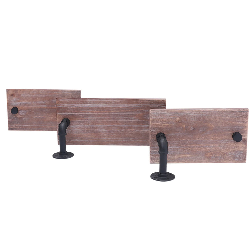 3-Tier Rustic Wooden Floating Shelf M327670