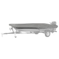 Grey Boat Cover for Aluminum Jon Boats with Outboard C7688