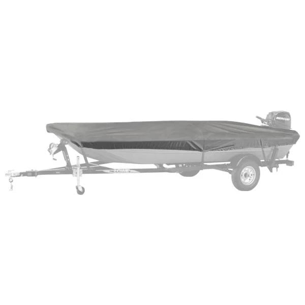 Grey Boat Cover for Aluminum Jon Boats with Outboard C7688
