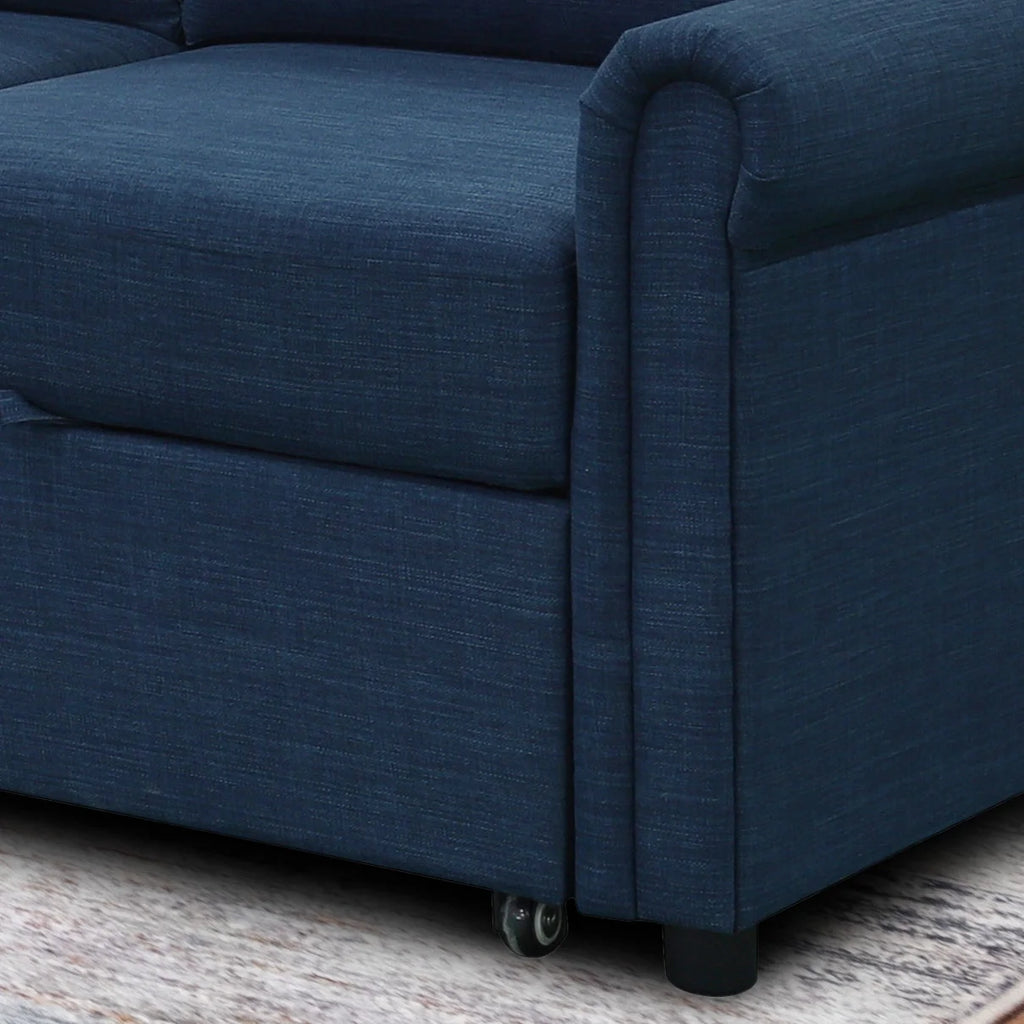 Navy Blue Storage Sofa Bed Reversible Sectional B2094