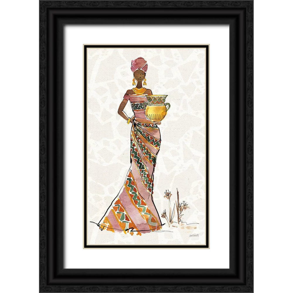 Black Ornate Wood Framed 10x14 Art Print Y773