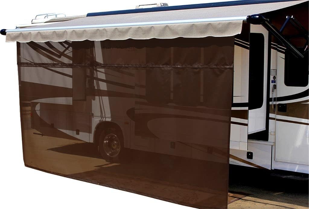 Solar Mesh Sunscreen for 12V Electric RV Awning - 13' x 6' - Grey V400989
