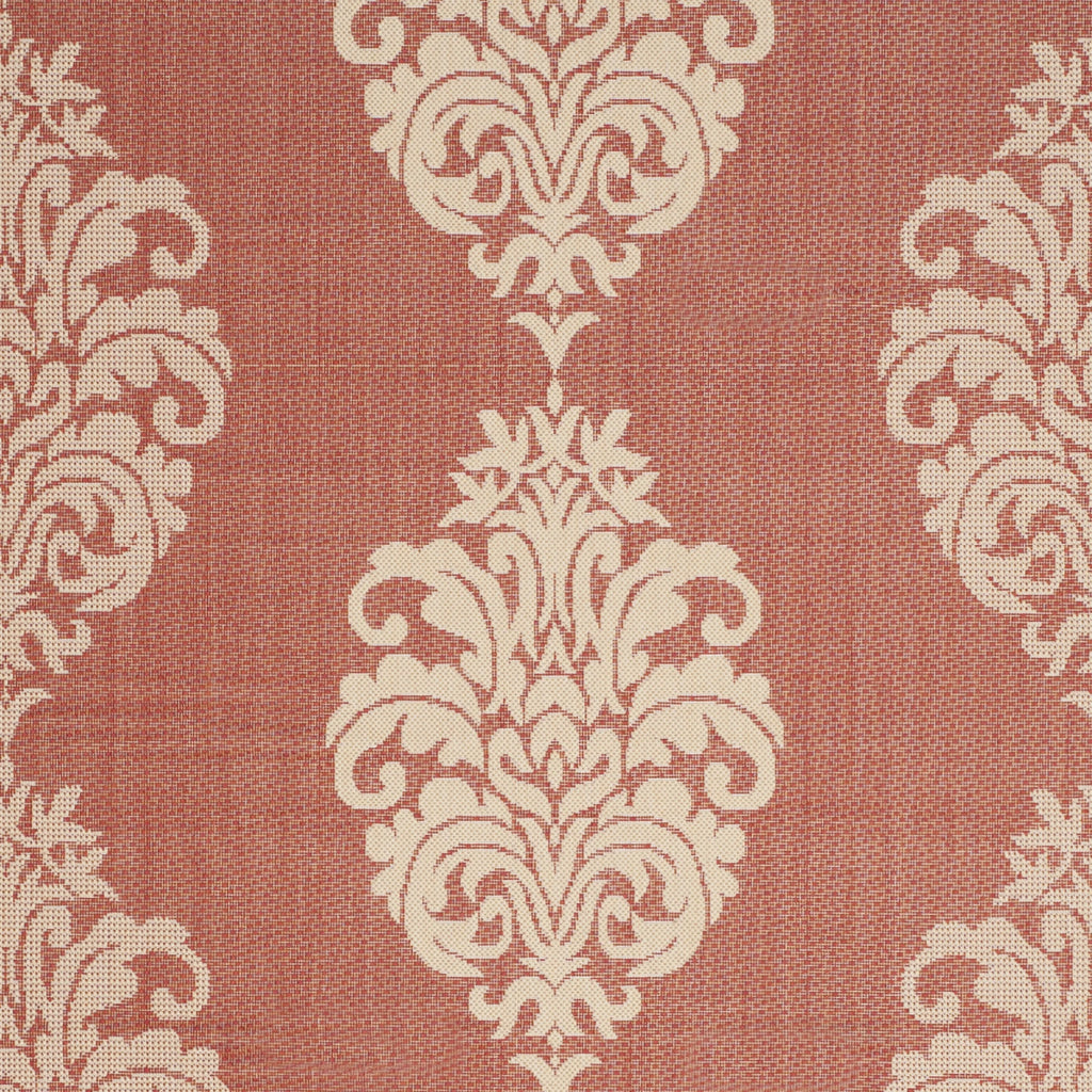 9' x 12' Red/Natural Geometric Medallion Area Rug C371602