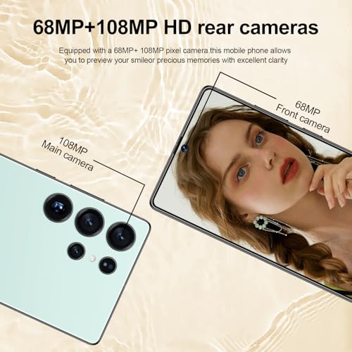 Unlocked Android Phone 6.99" AMOLED 7000mAh 8GB RAM 256GB Blue A155
