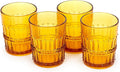 10 Oz Embossed Amber Beaded Whiskey Glasses Set Of 4 K641696