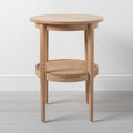 Wood & Cane Round Accent Table X8347