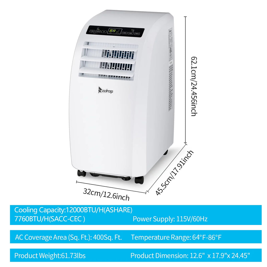 White Portable Air Conditioner W872