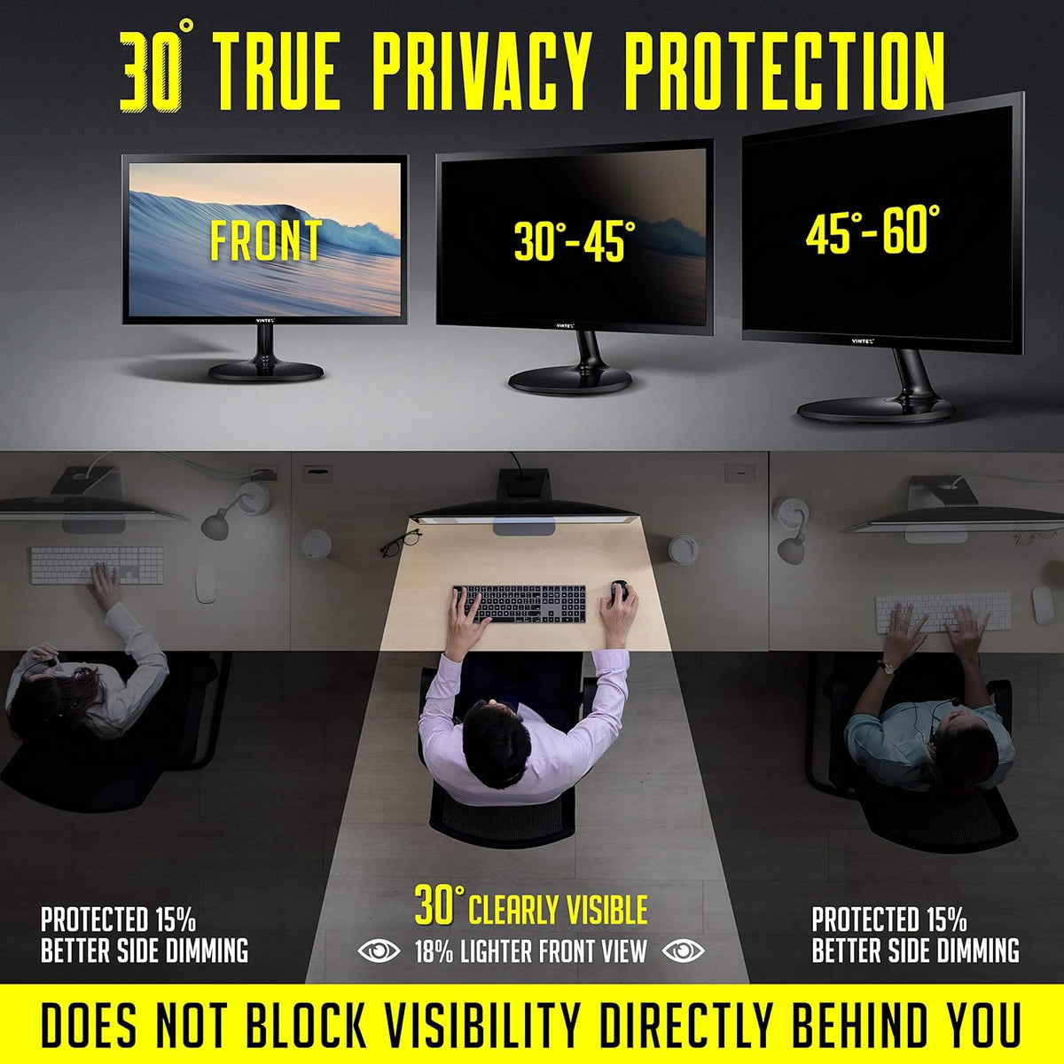 Computer Privacy Screen Filter for Widescreen Monitor M392