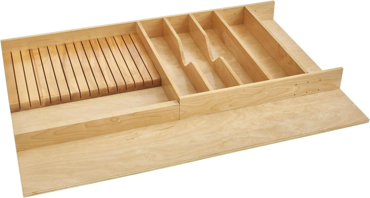 Natural Maple Wood Knife Block Drawer Insert Organizer F724