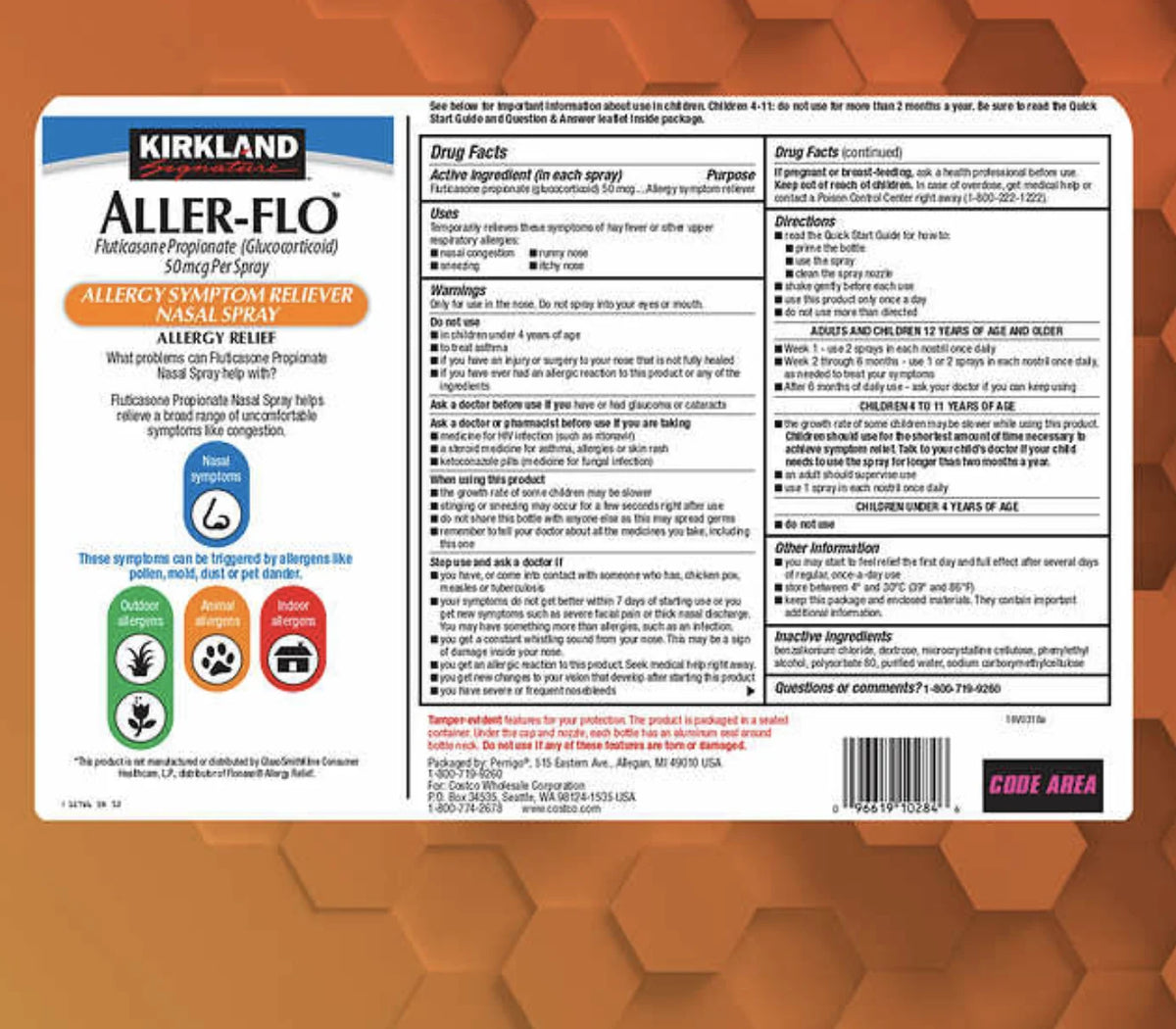 Aller-Flo 50mcg Allergy Spray, 5 Bottles O8836