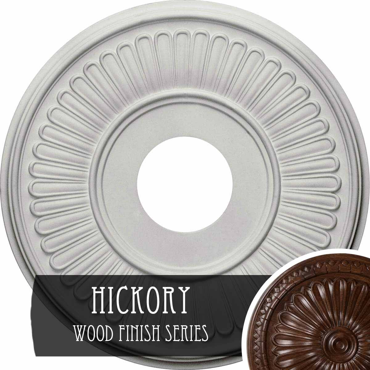 Hand-Painted Hickory Ceiling Medallion J3016