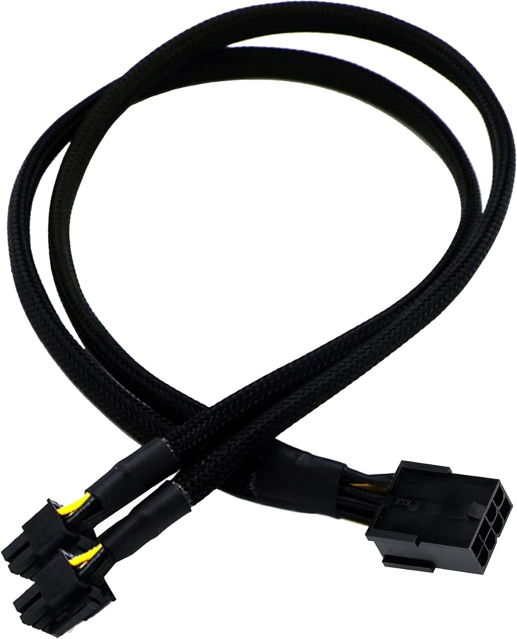 16 AWG PCI-e 8 Pin Female to Dual 8(6+2) Pin Male Sleeved Splitter Power Extension Cable 20 inches (4 Pack) G5415