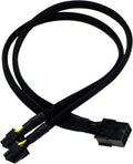 16 AWG PCI-e 8 Pin Female to Dual 8(6+2) Pin Male Sleeved Splitter Power Extension Cable 20 inches (4 Pack) G5415