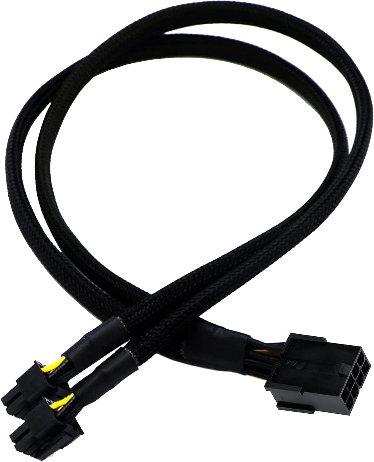 16 AWG PCI-e 8 Pin Female to Dual 8(6+2) Pin Male Sleeved Splitter Power Extension Cable 20 inches (4 Pack) G5415