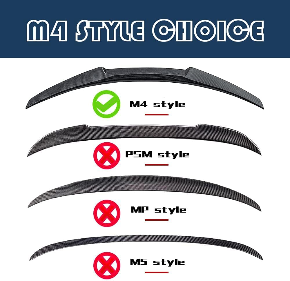 Rear Spoilers Wings Carbon Fiber Style (Black) P8186