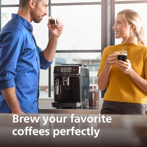 Black Fully Automatic Espresso Machine with Ceramic Grinder J8458