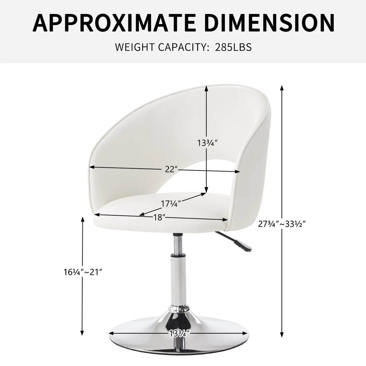 White Faux PU Upholstered Swivel Accent Chair E820