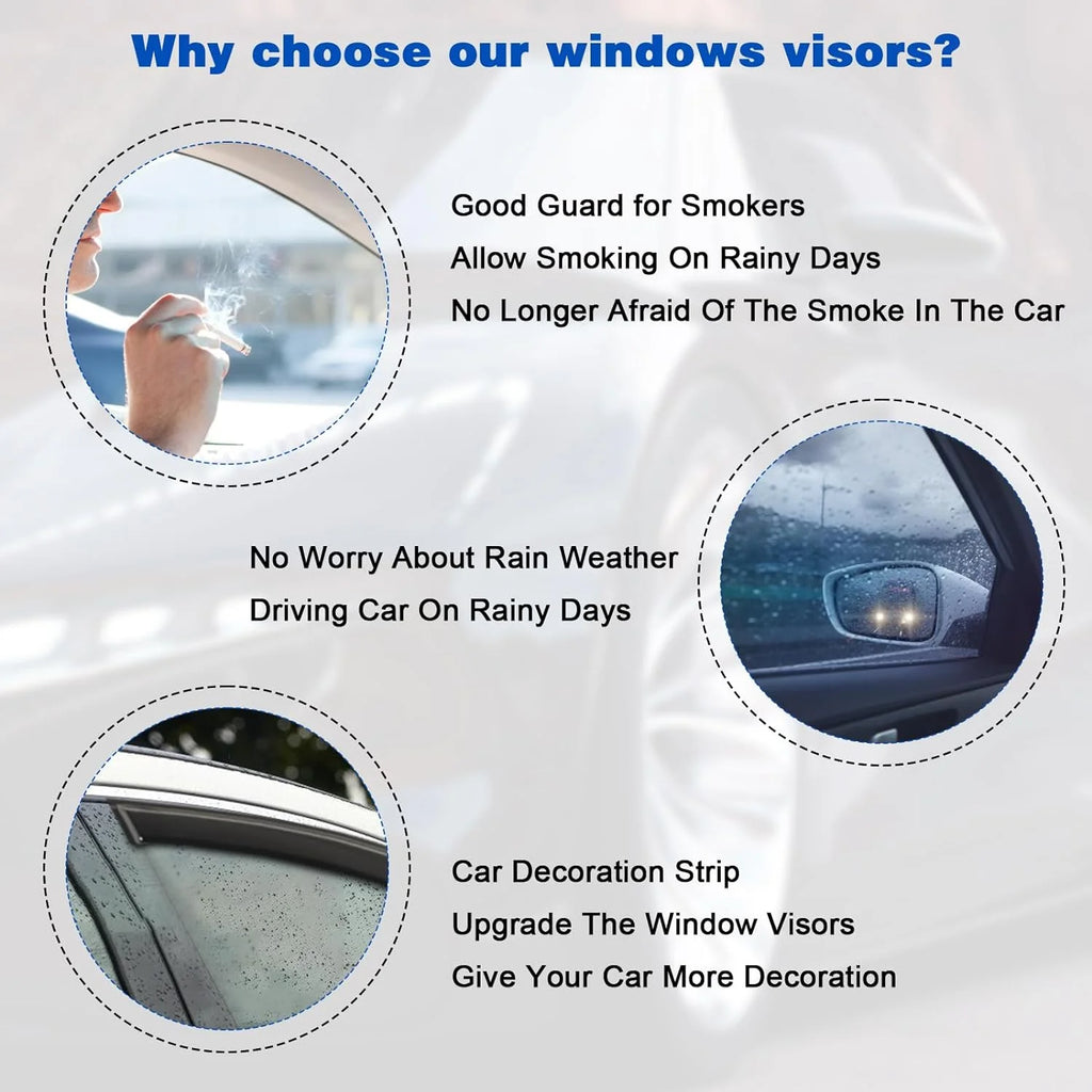 4Pcs Car Window Visors for 2019-2023 Toyota RAV4 P613040