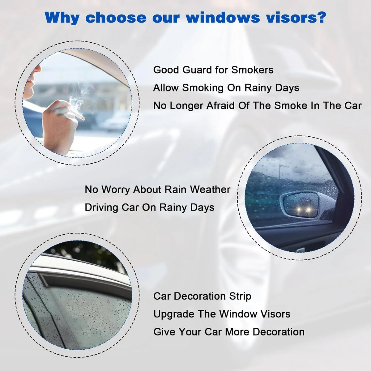 4Pcs Car Window Visors for 2019-2023 Toyota RAV4 P613040