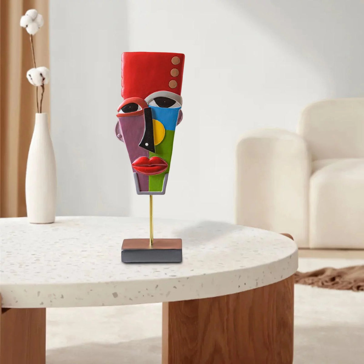 Modern Abstract Human Face Statue B258