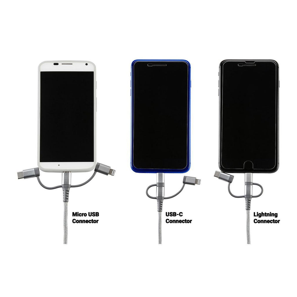 3-in-1 Braided Charging Cable X31036