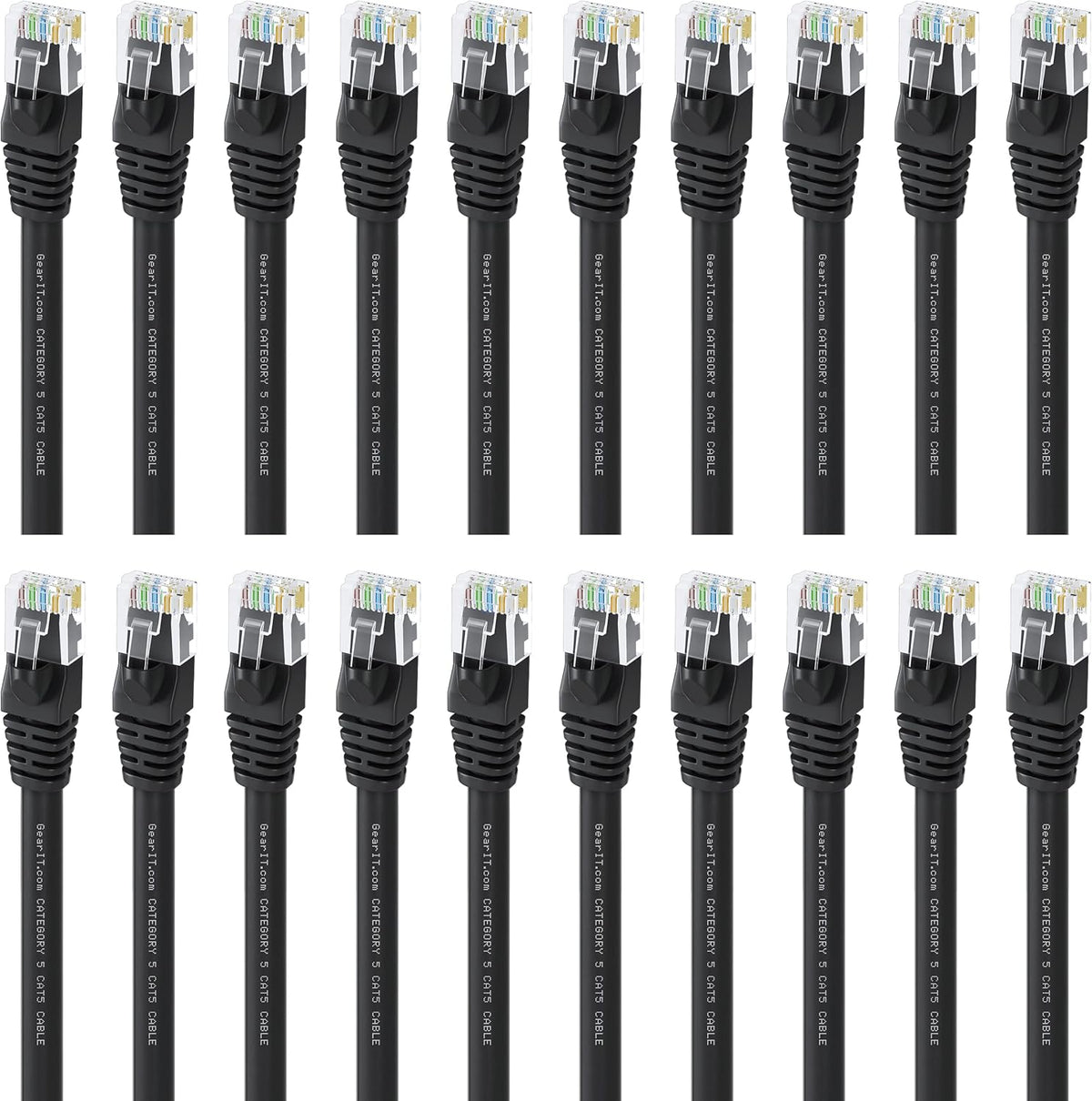 Black Cat5e Ethernet Patch Cable 3 Feet Y5246
