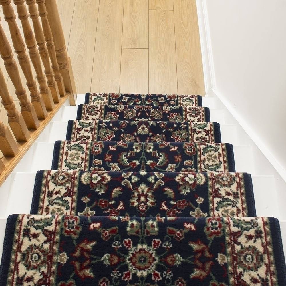 Persian Blue Stair Carpet Runner 35 foot N976