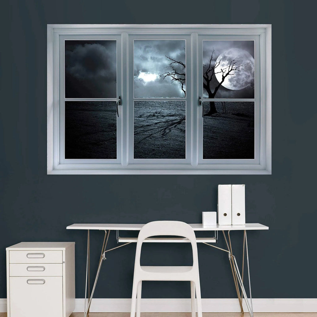 Full Moon Window Wall Decal O4384