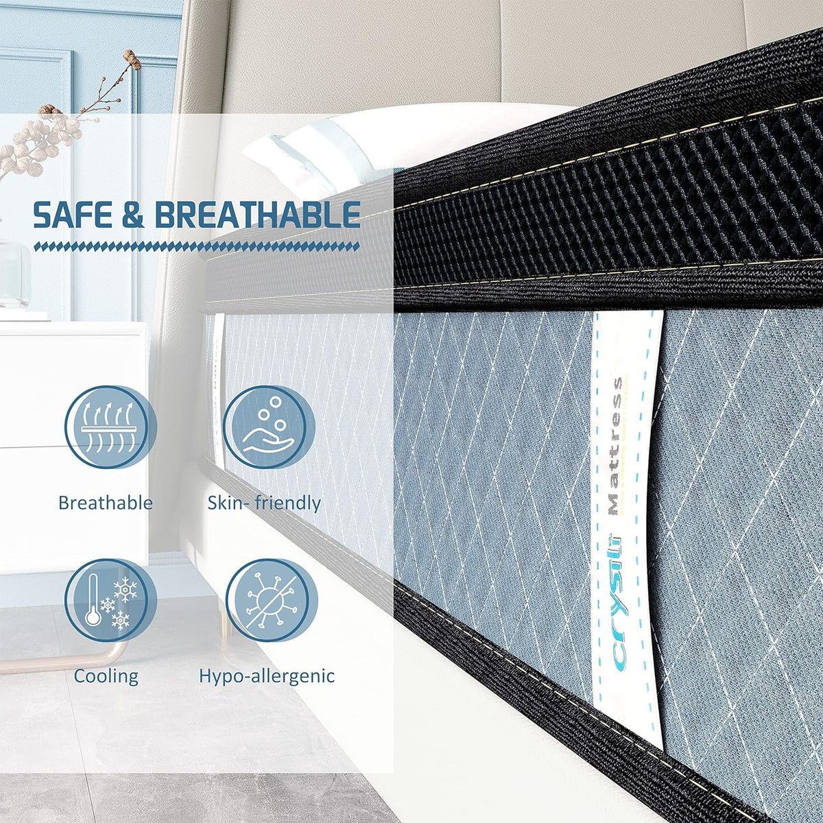 Queen Size Memory Foam Innerspring Hybrid Mattress G74800