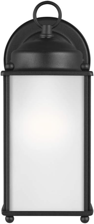 Satin Etched Glass LED Outdoor Wall Sconce Lighting Fixture, 1-Light 9.3 Watt, White Y95826