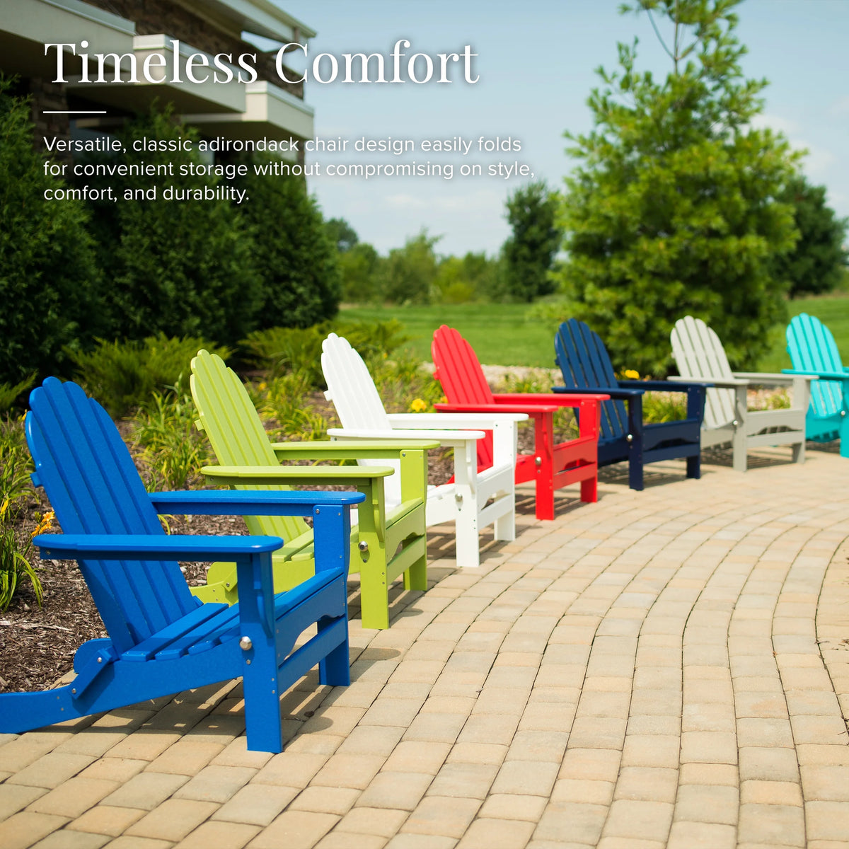 16-Pc Folding Adirondack Chair Set with Ottomans and Side Tables R738