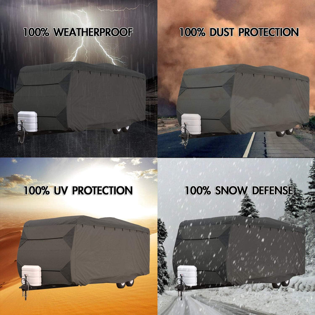 Gray RV Cover for 22'-24' Travel Trailer Camper Q881